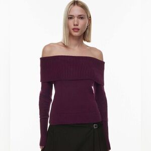 Aritzia Sunday Best Topaz Sweater Off Shoulder Size Large